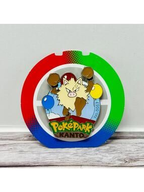 Pokemon PokePark Kanto Primeape Official Pin Badge No. 0057 New Japan US Seller